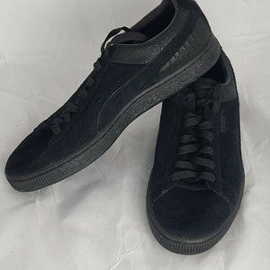 Puma Men’s Size‎ 5 Classic Suede Casual Sneakers Embossed Black